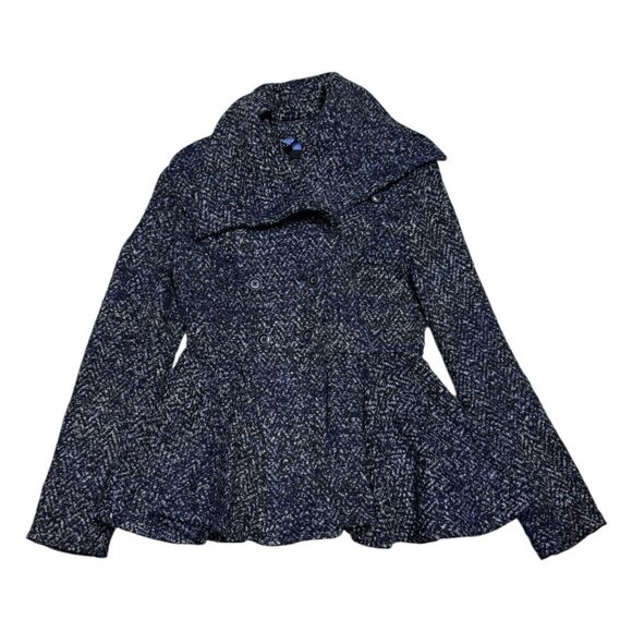 FREE PEOPLE Knit Luxury Designer Flared Casual Jacket Coat Womens Size 4 /Small - Picture 1 of 6